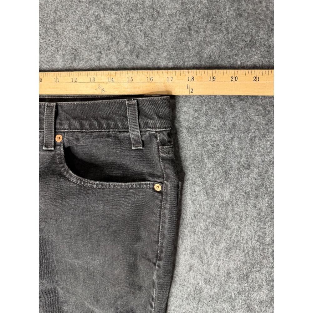Vintage 2000 Levis 550 Relaxed Fit Tapered Leg Black Denim Jeans Mens 36x30 - Picture 5 of 10